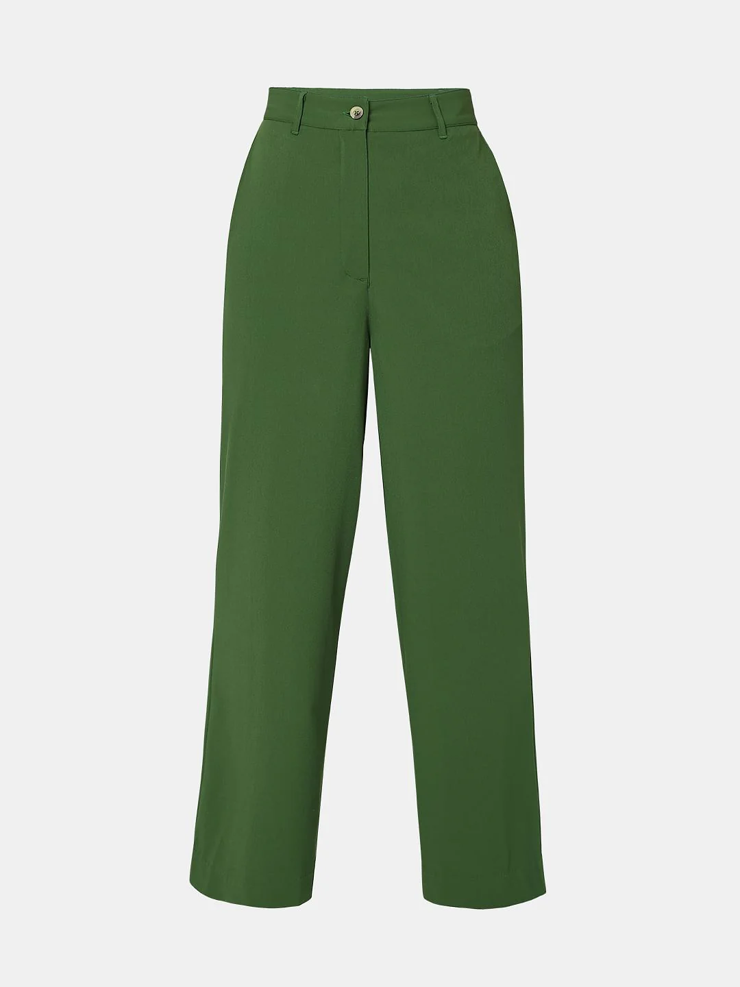 Green High Rise Flared Pants - Image 7