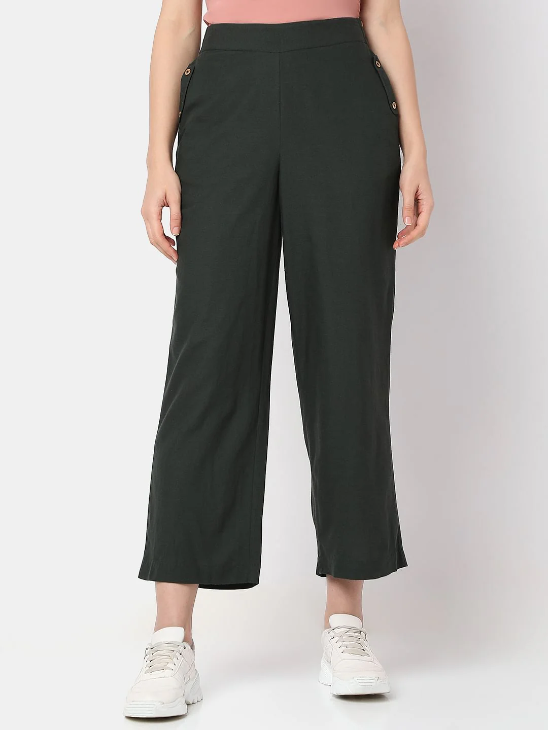 Green High Rise Pants - Image 2