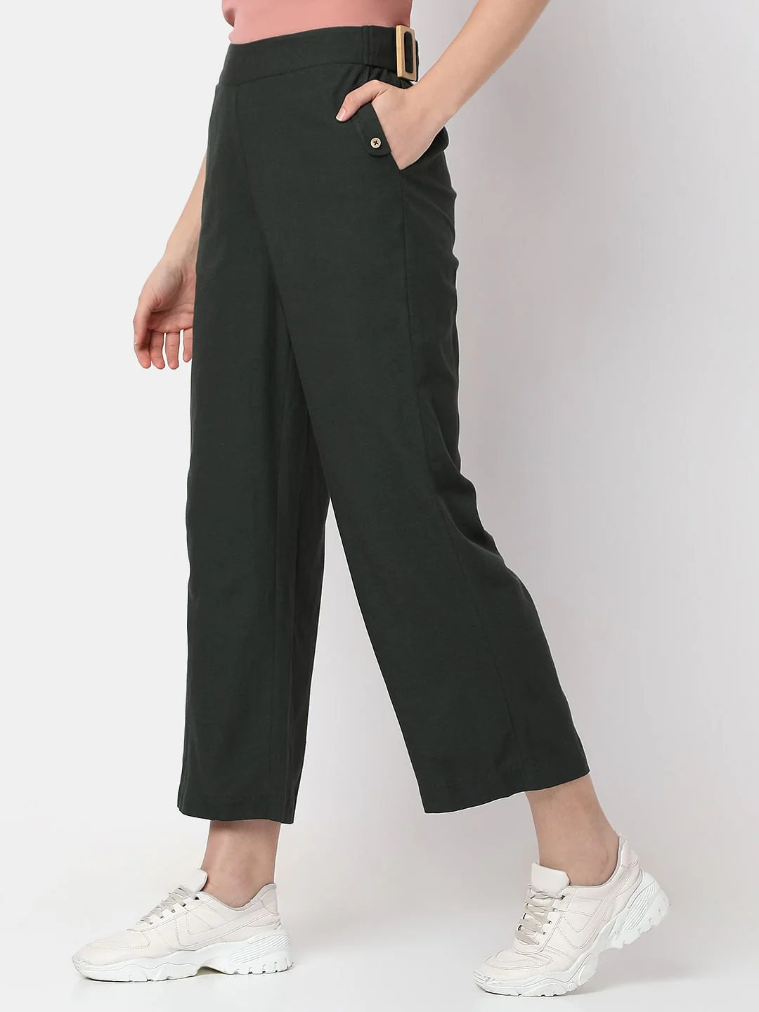 Green High Rise Pants - Image 3