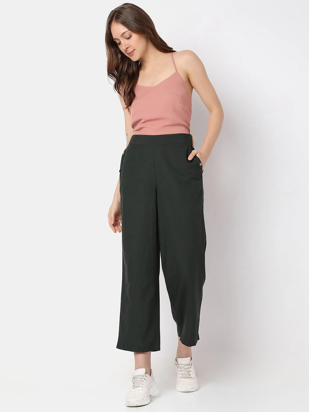 Green High Rise Pants - Image 5
