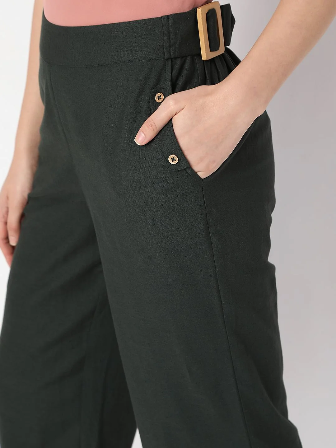 Green High Rise Pants - Image 6
