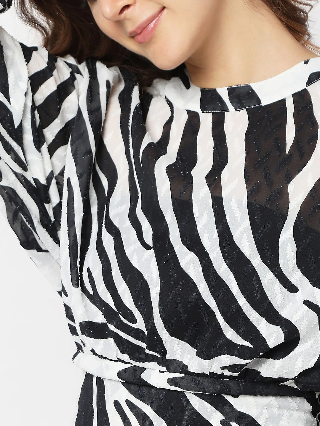 White Printed Co-Ord Top - Image 6