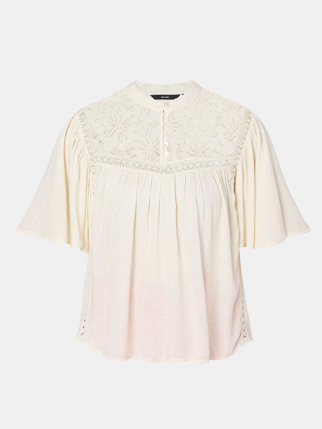 Cream Lace Flared Top - Image 7