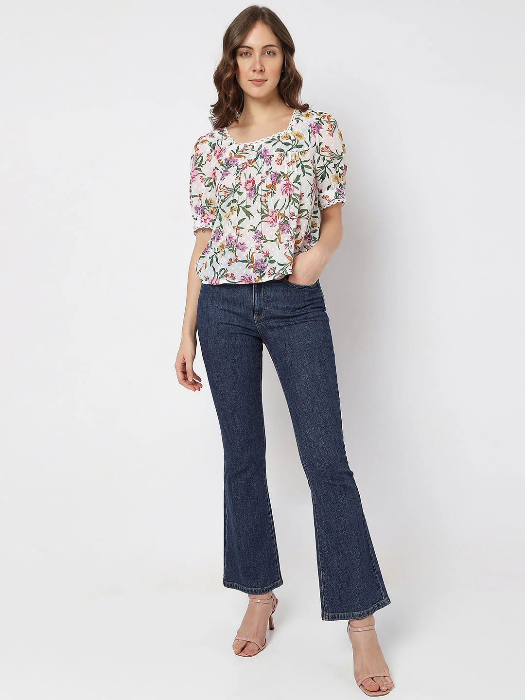 Pink Floral Print Top - Image 5