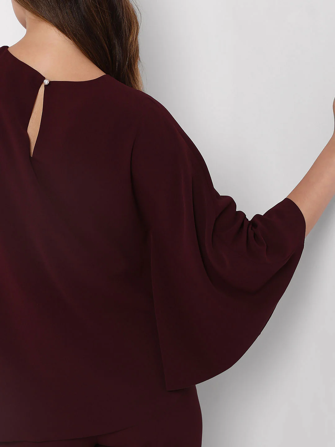 Burgundy One-Shoulder Co-Ord Set Top - Image 6