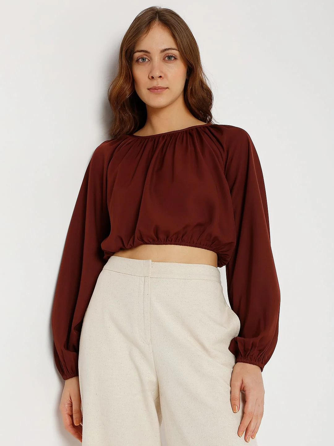 Maroon Crop Top - Image 2