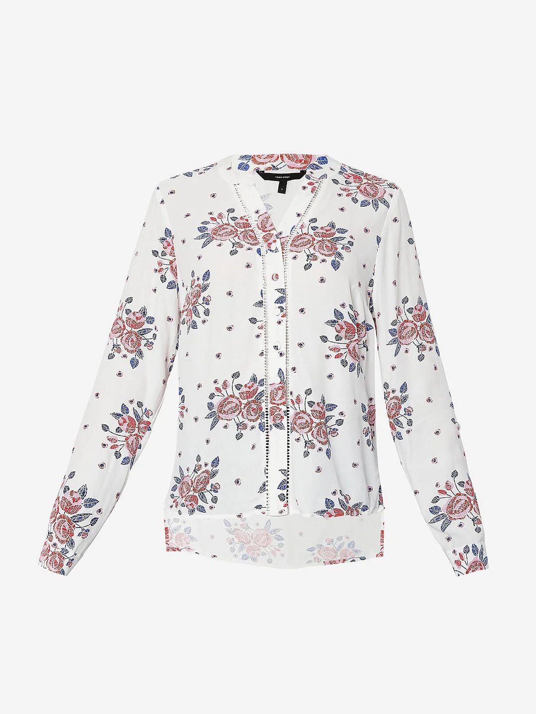 White Floral Print Top - Image 7
