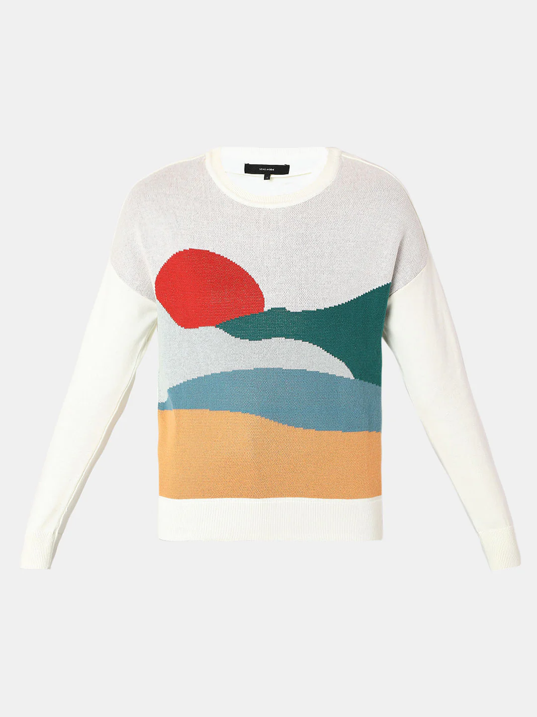 Cream Graphic Print Pullover - Image 7