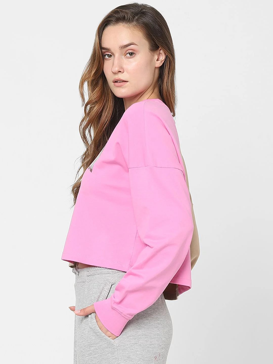 Pink Colourblocked Sweatshirt - Image 3