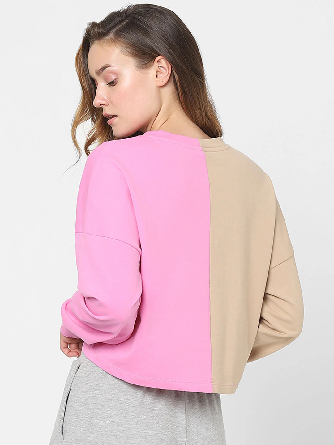 Pink Colourblocked Sweatshirt - Image 4
