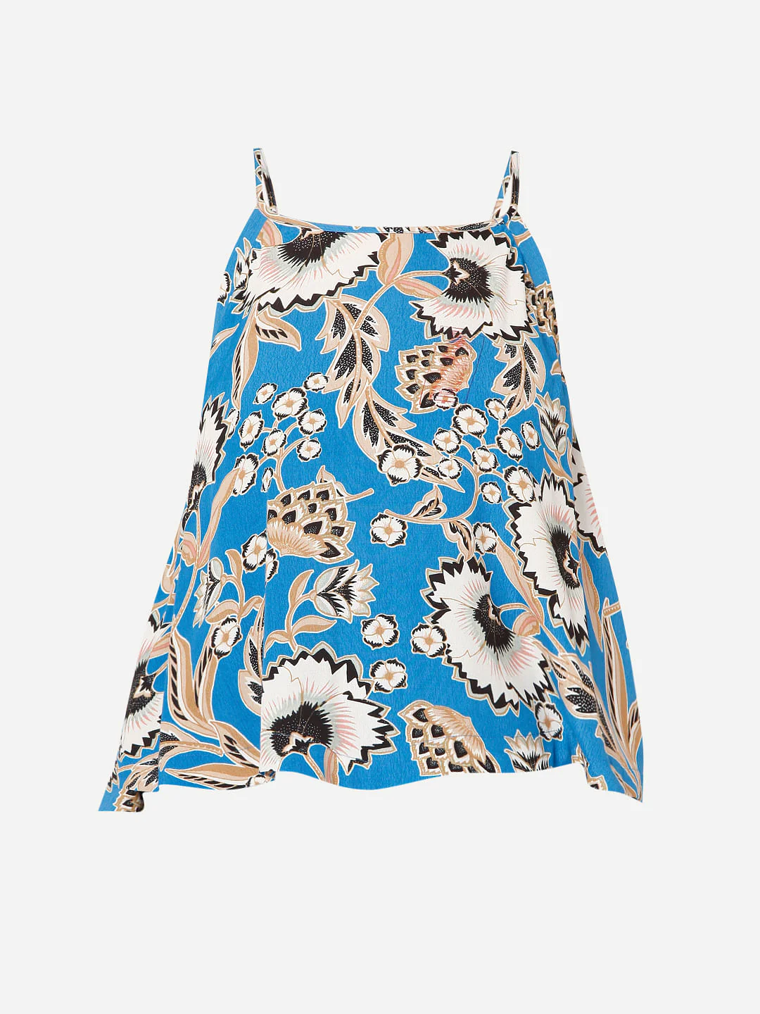 Blue Floral Strappy Top - Image 7
