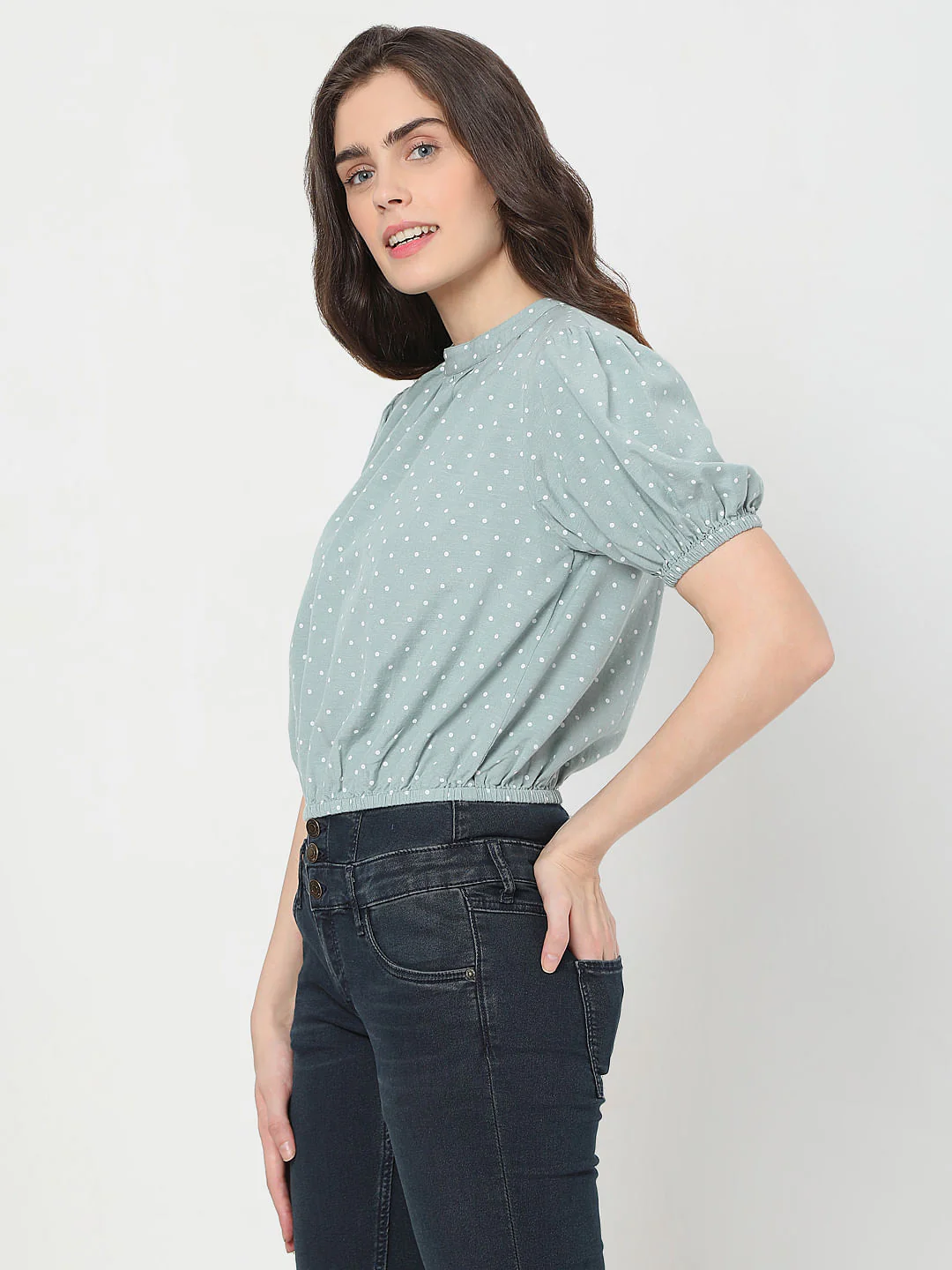 Green Polka Dot Top - Image 3