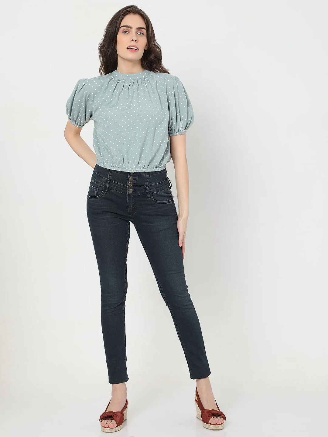 Green Polka Dot Top - Image 5