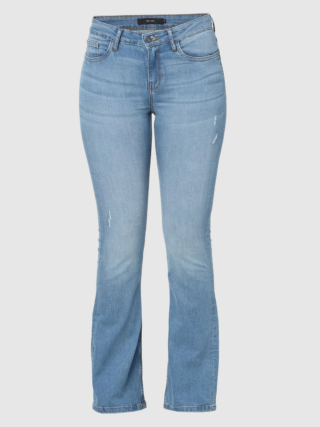 Light Blue Mid Rise Bootcut Jeans - Image 6