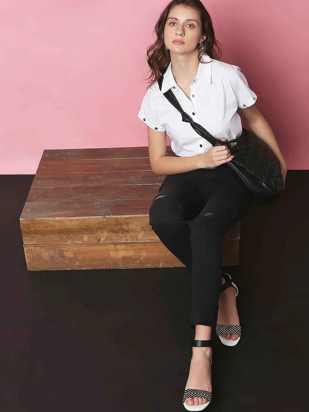 Black Mid Rise Skinny Jeans - Image 2