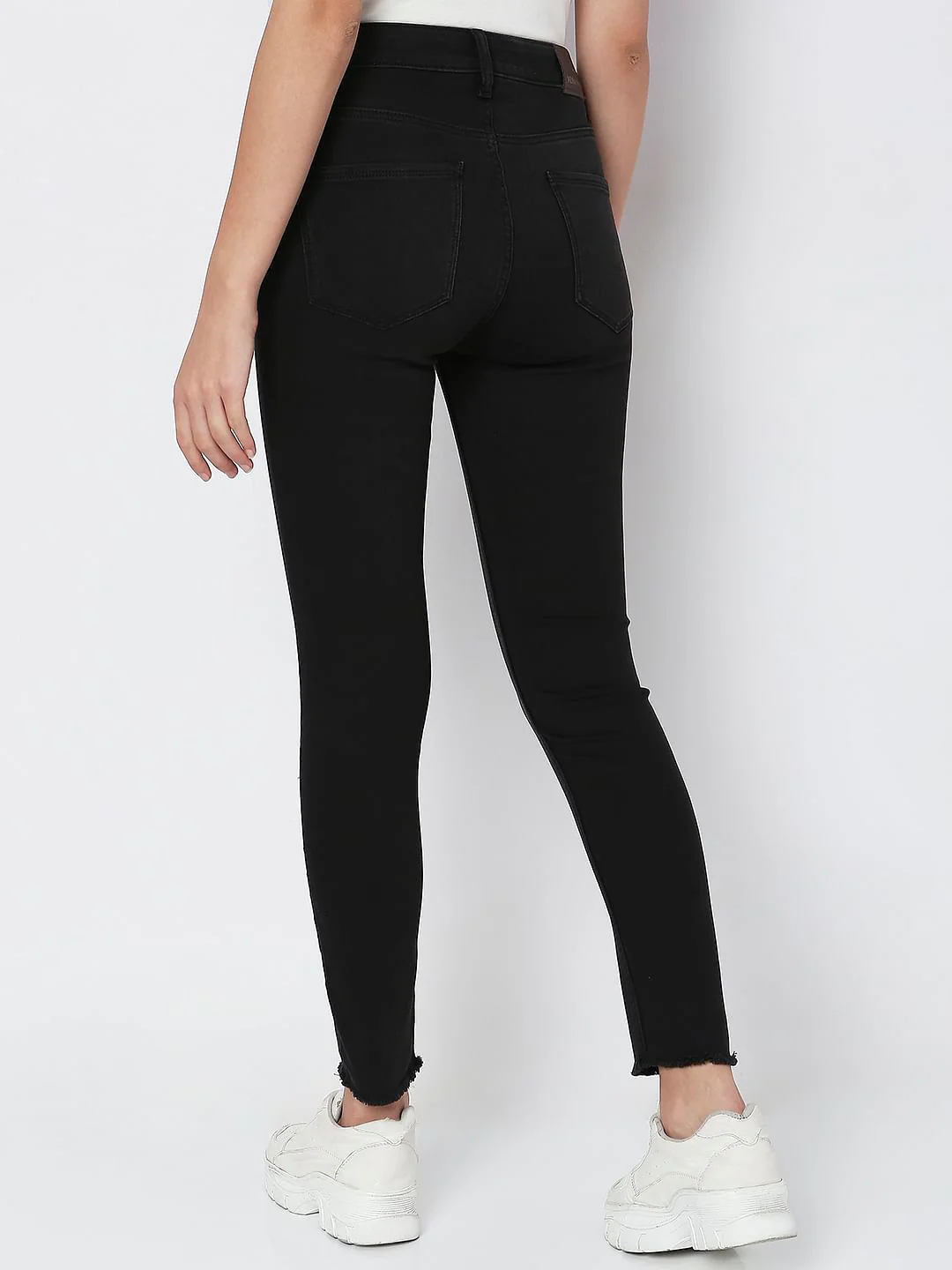 Black Mid Rise Skinny Jeans - Image 4