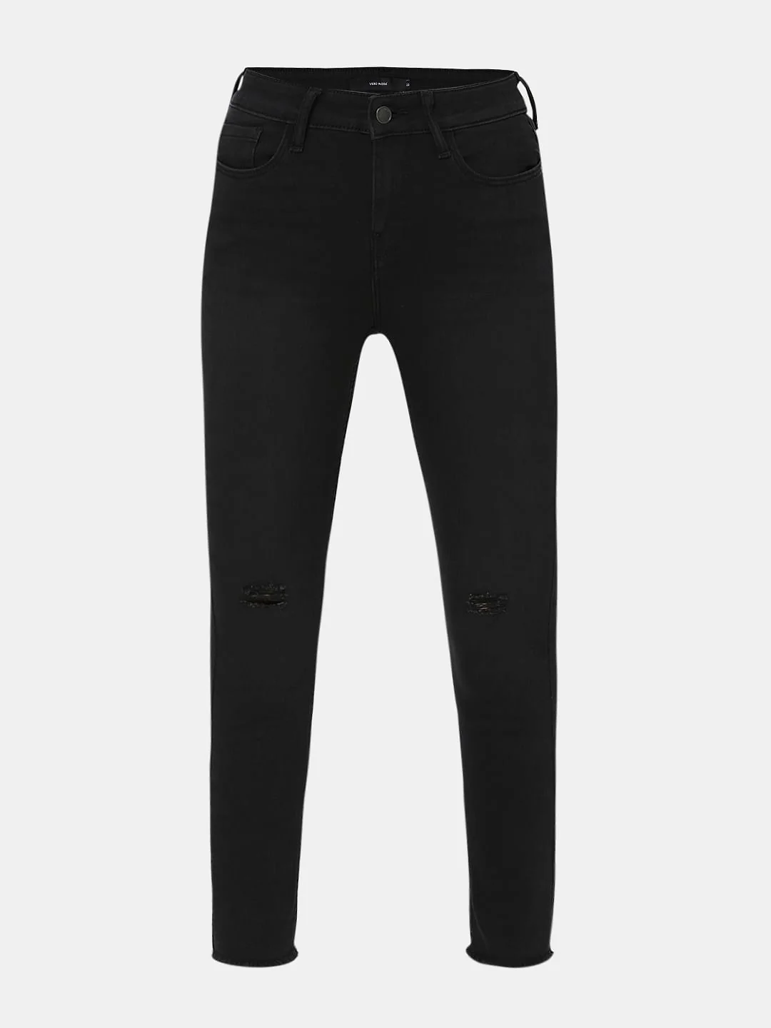 Black Mid Rise Skinny Jeans - Image 7