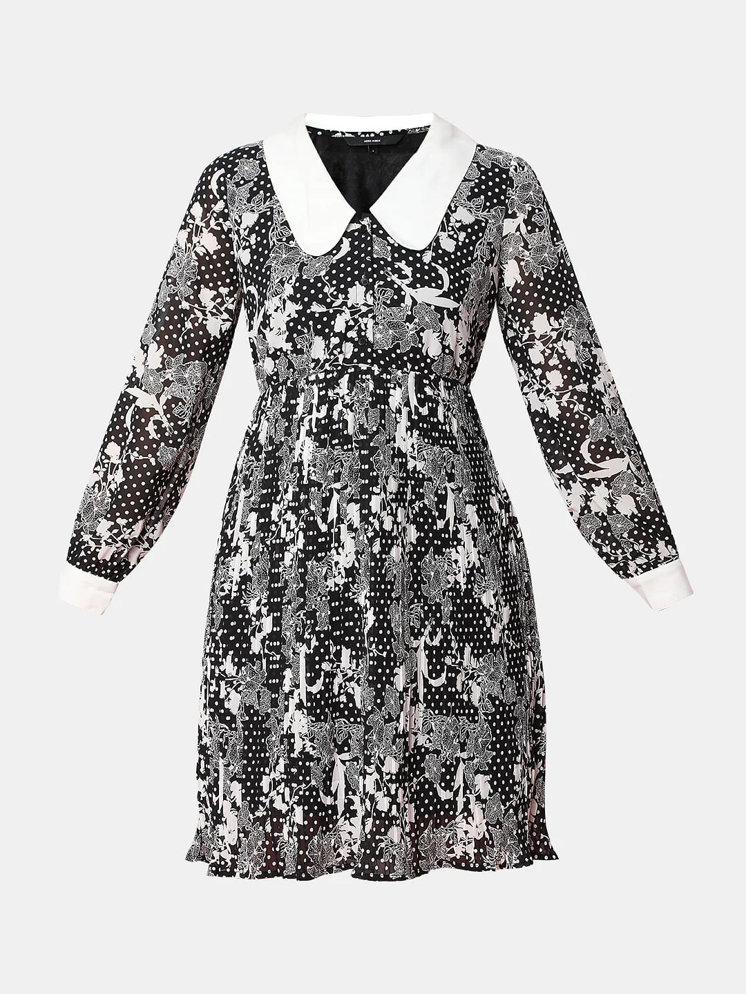 Black Floral Print Shift Dress - Image 7