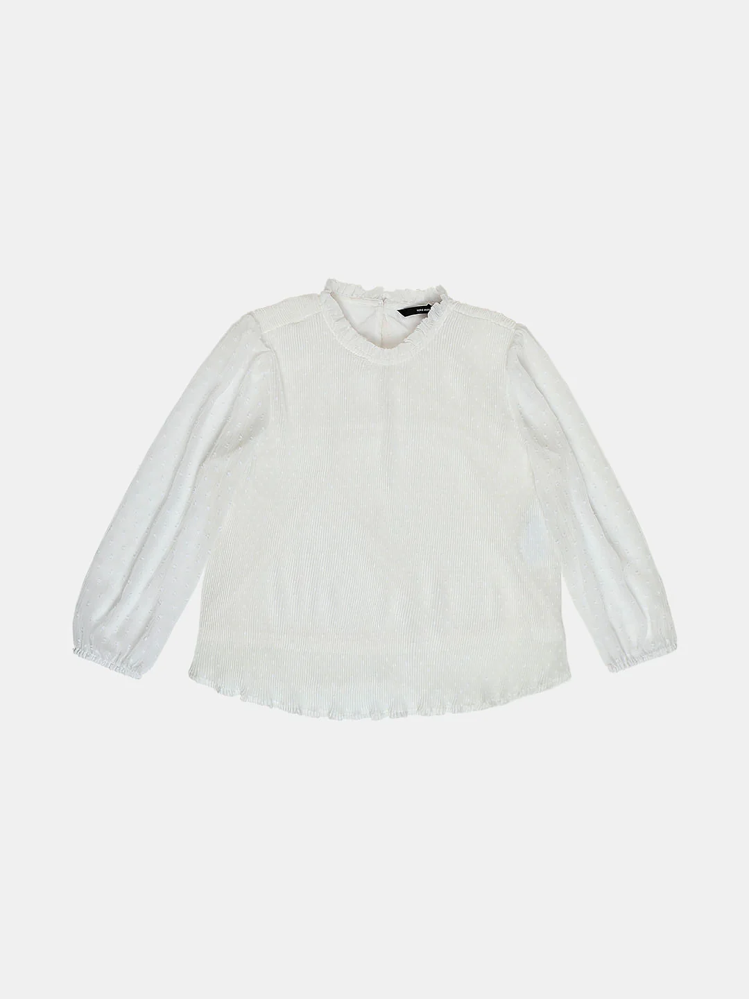White High Neck Ruffled Top - Image 7