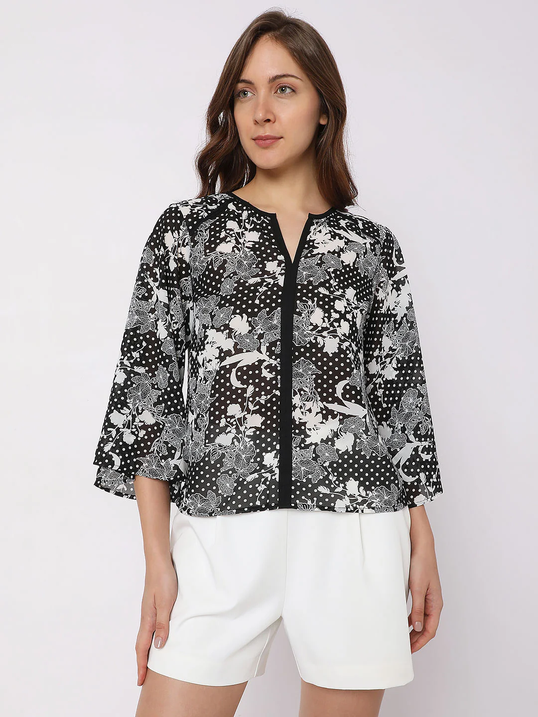 Black Floral Top - Image 2