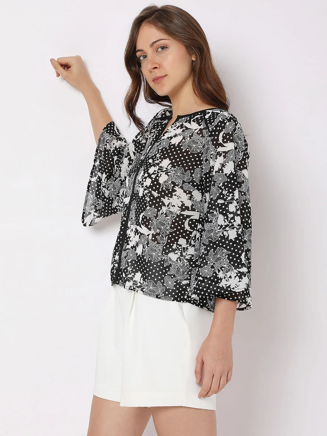Black Floral Top - Image 3