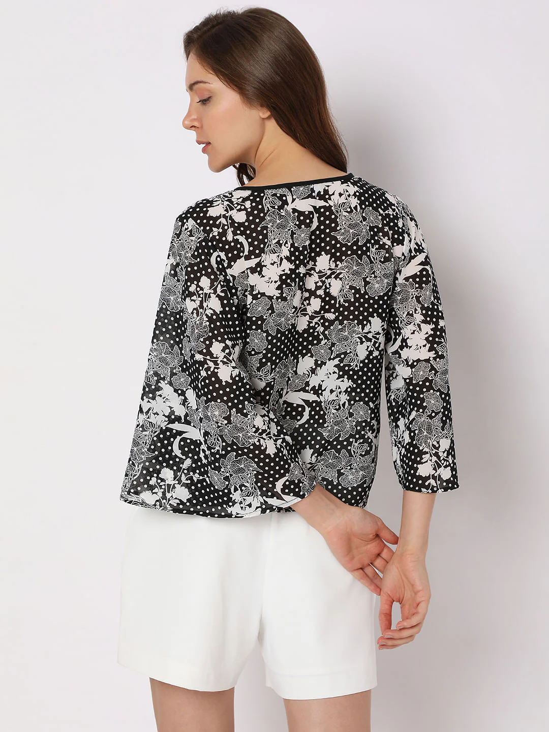 Black Floral Top - Image 4