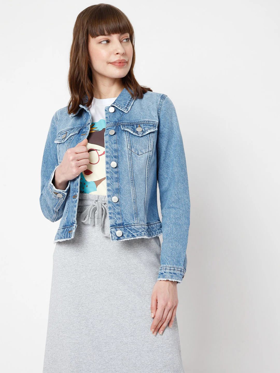 Blue Denim Trucker Jacket - Image 2