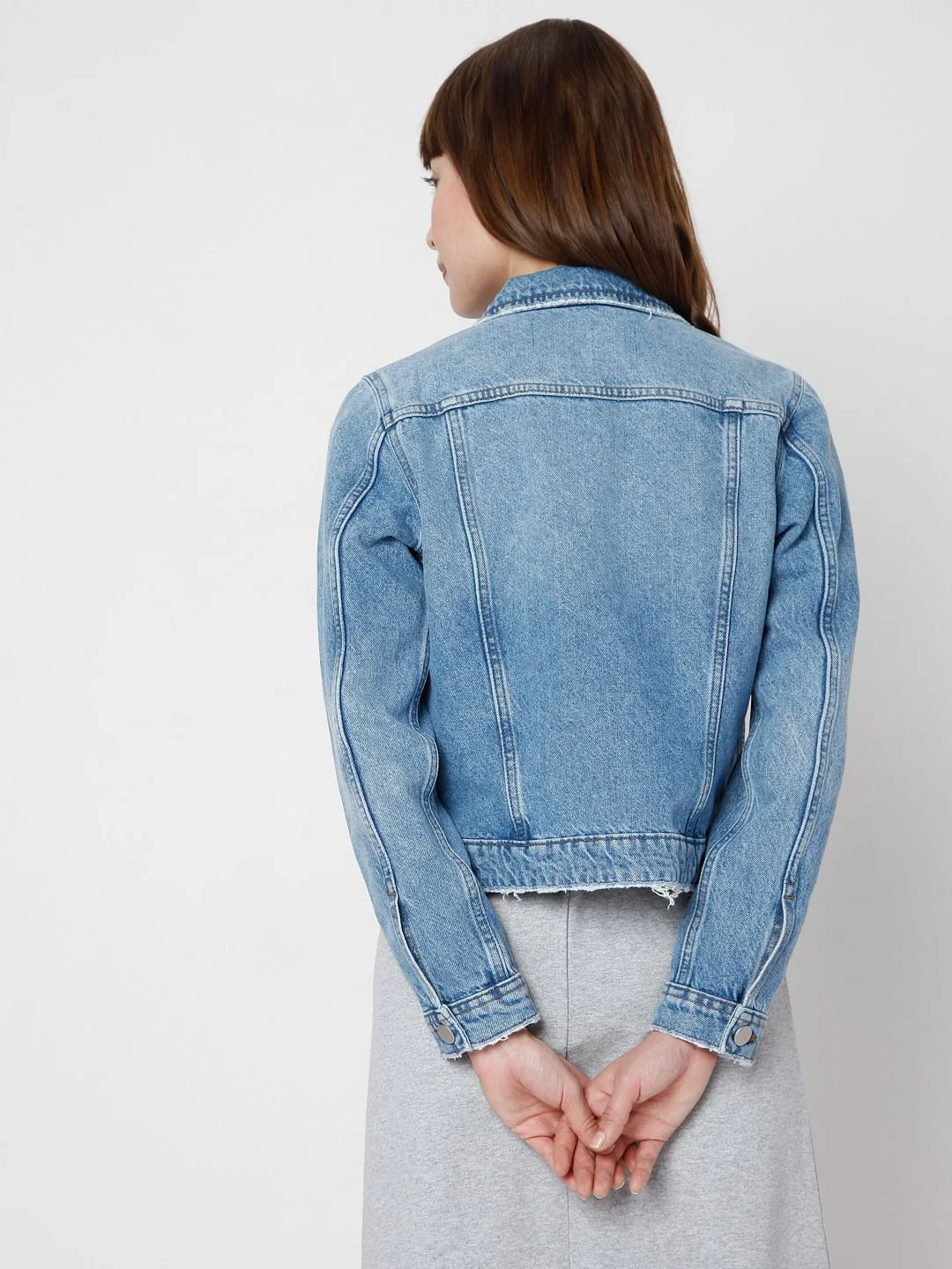 Blue Denim Trucker Jacket - Image 4