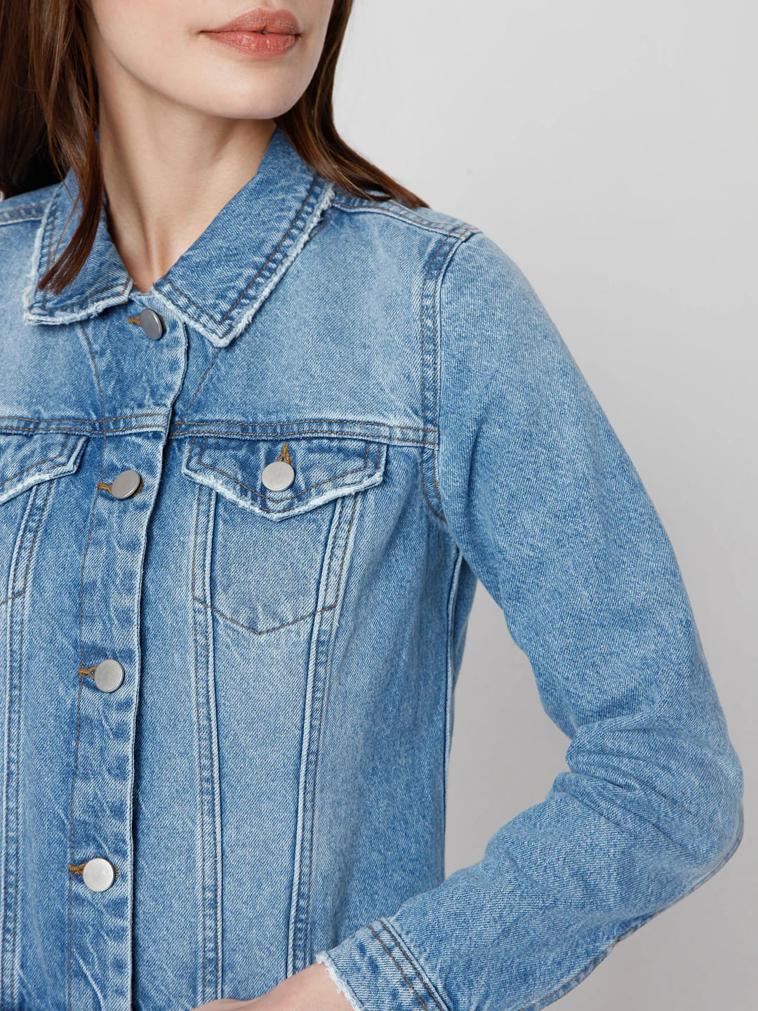 Blue Denim Trucker Jacket - Image 6