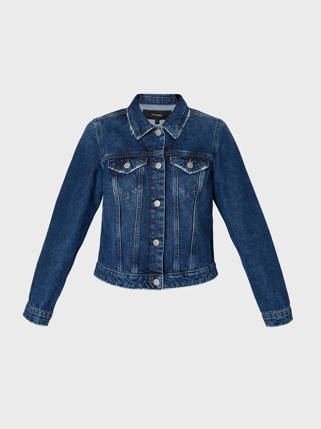Dark Blue Denim Trucker Jacket - Image 7