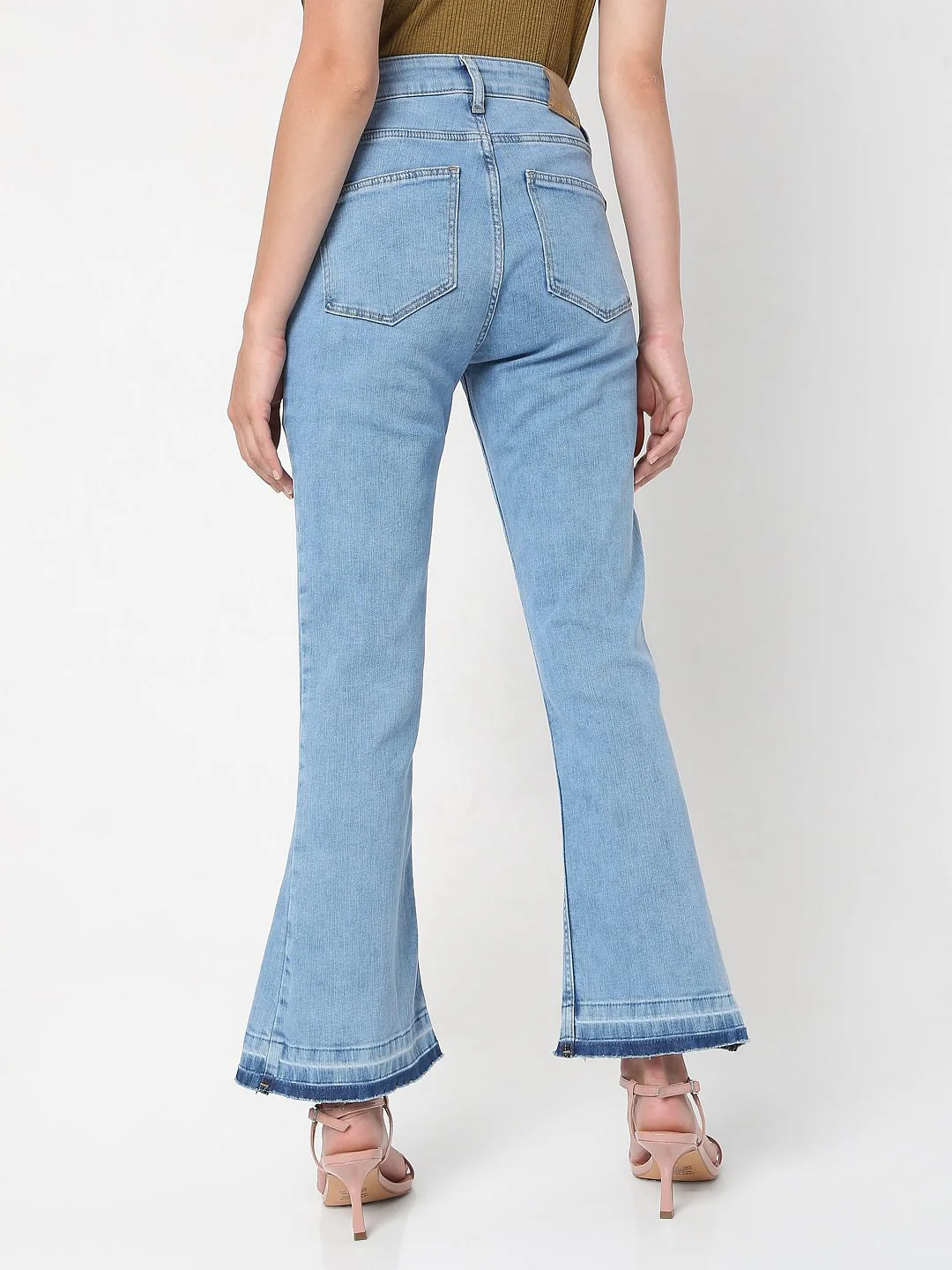 Blue Mid Rise Petra Bootcut Jeans - Image 4