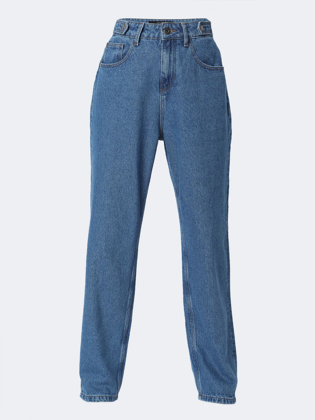 Blue High Rise Girlfriend Jeans - Image 7