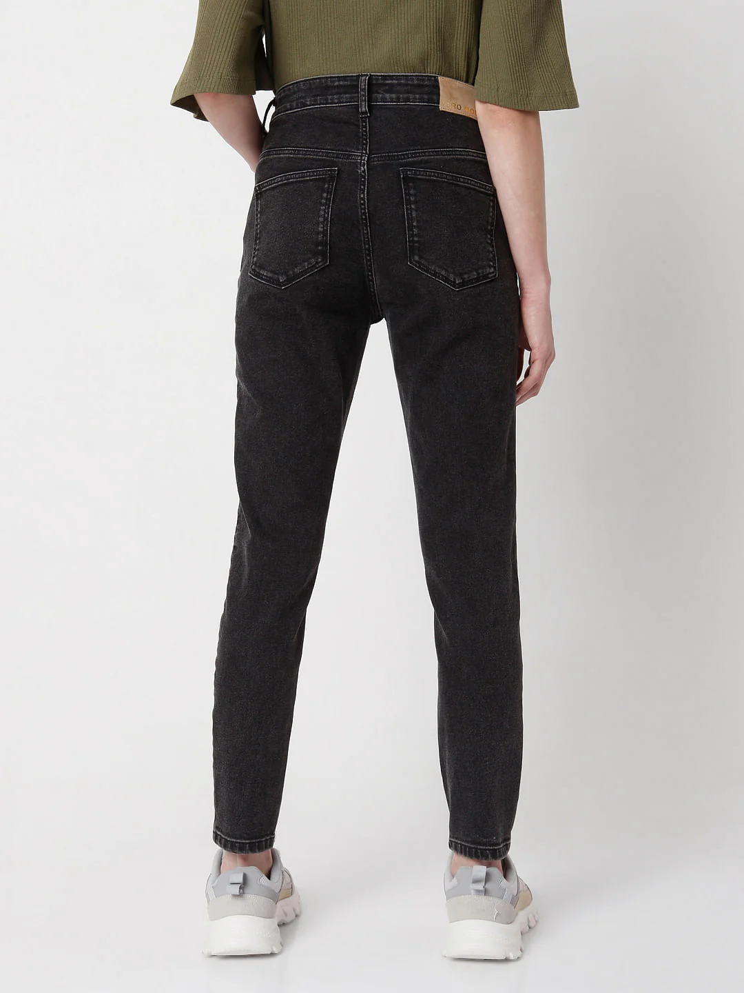 Black High Waist Skinny Jeans - Image 4