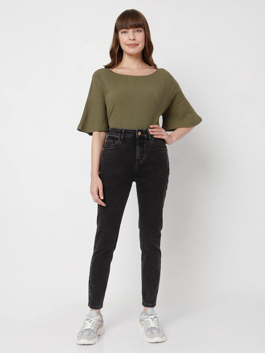 Black High Waist Skinny Jeans - Image 6