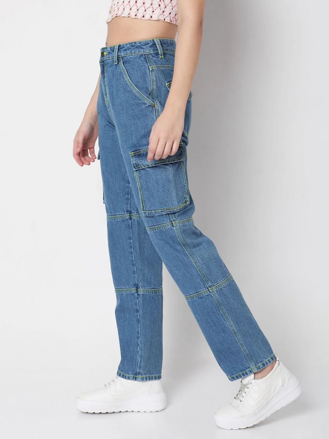 Blue Cargo Jeans - Image 3