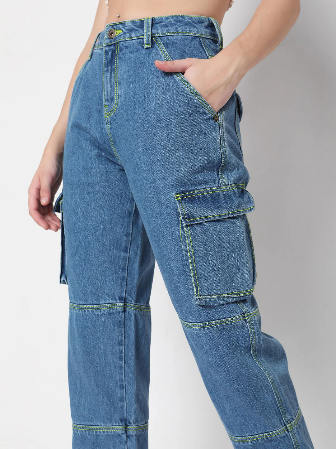 Blue Cargo Jeans - Image 5