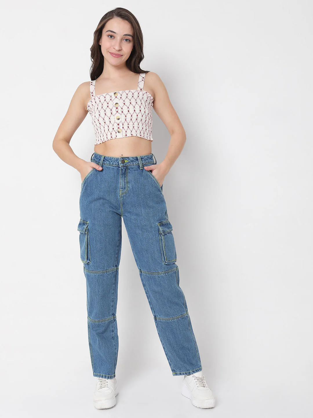 Blue Cargo Jeans - Image 6