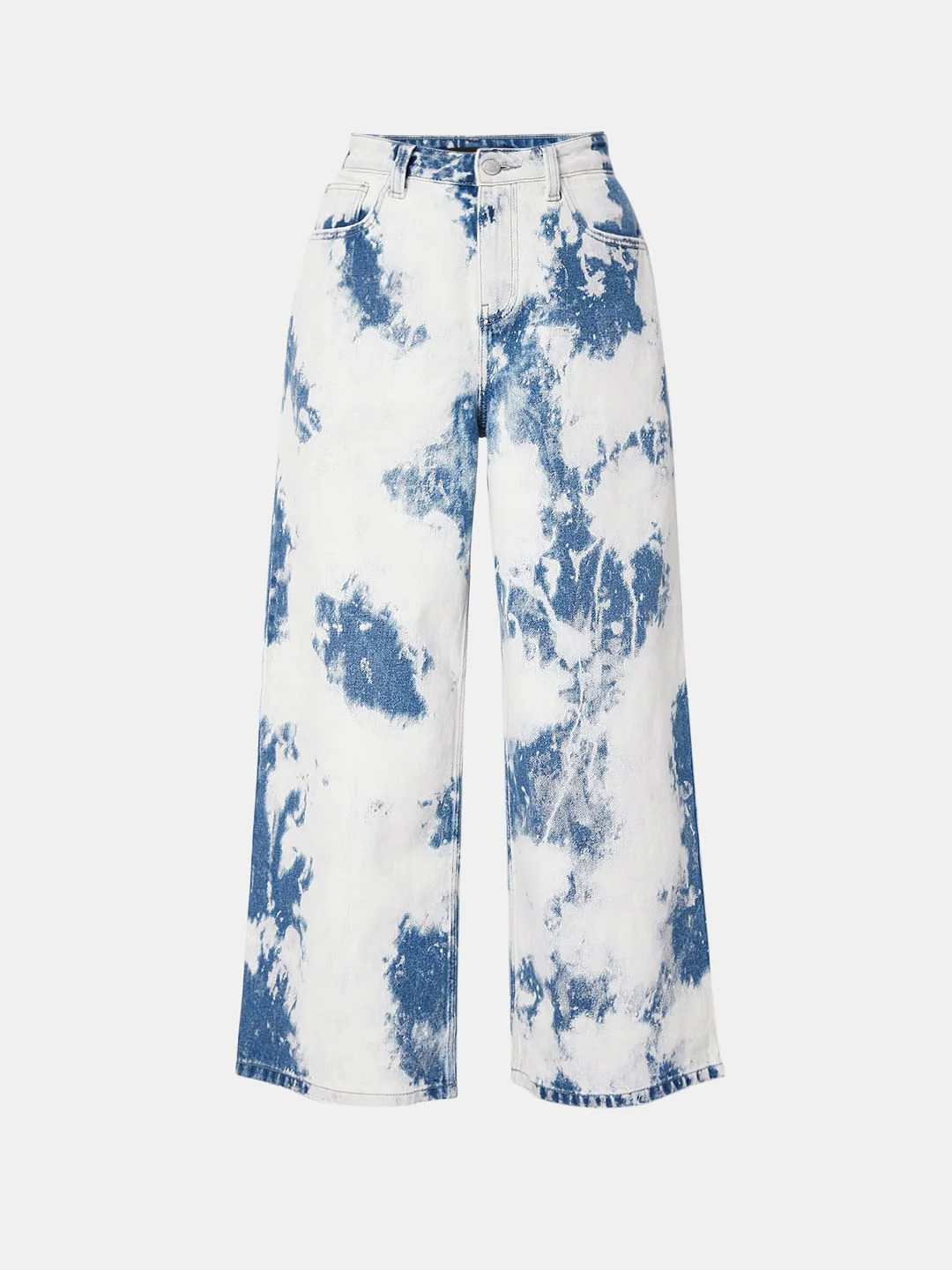 White Tie Dye Zoey Wide-Leg Jeans - Image 7
