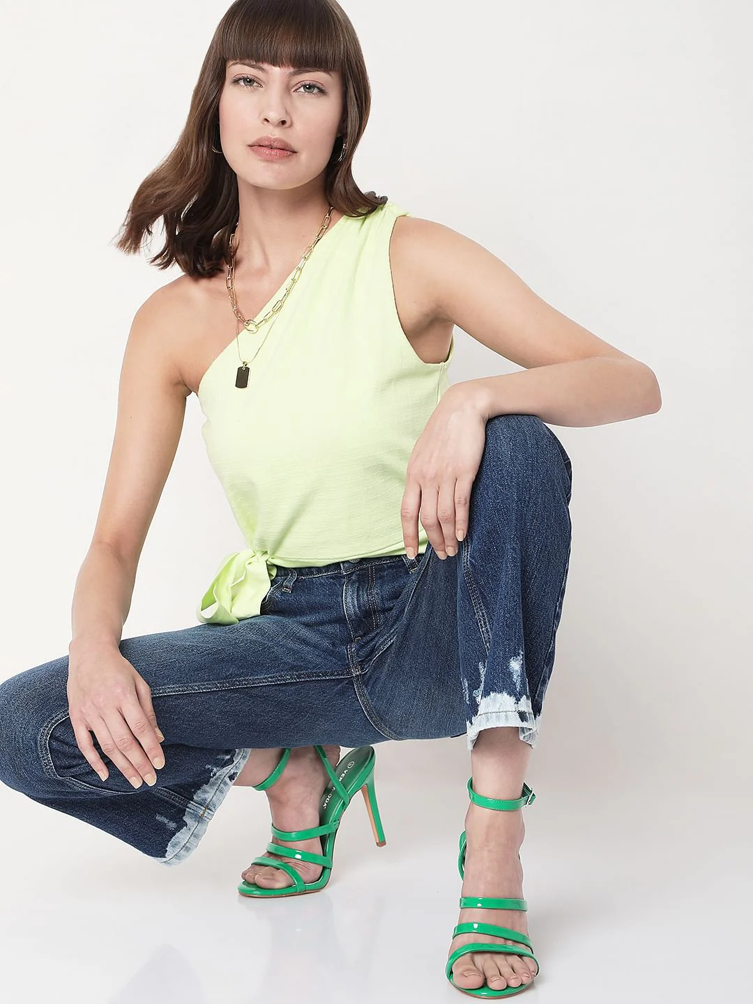 Blue Mid Rise Petra Bootcut Jeans
