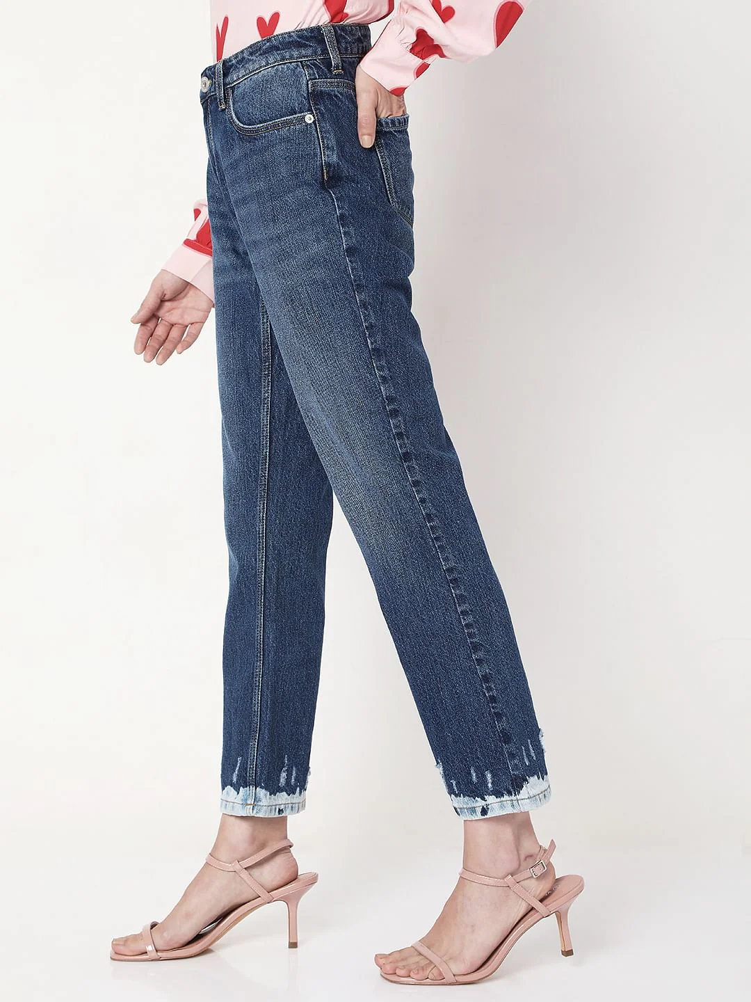 Blue Mid Rise Petra Bootcut Jeans - Image 3