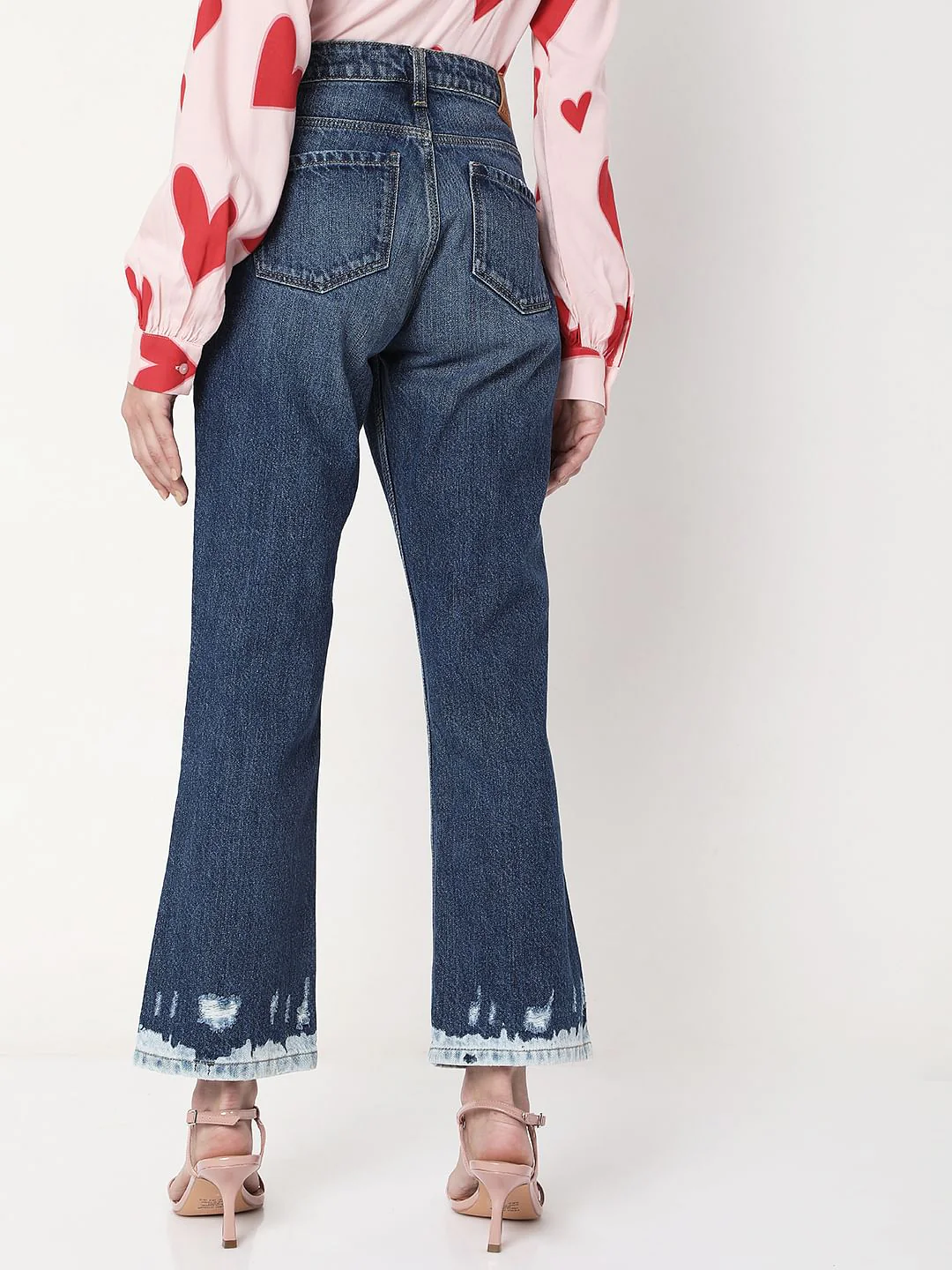 Blue Mid Rise Petra Bootcut Jeans - Image 4