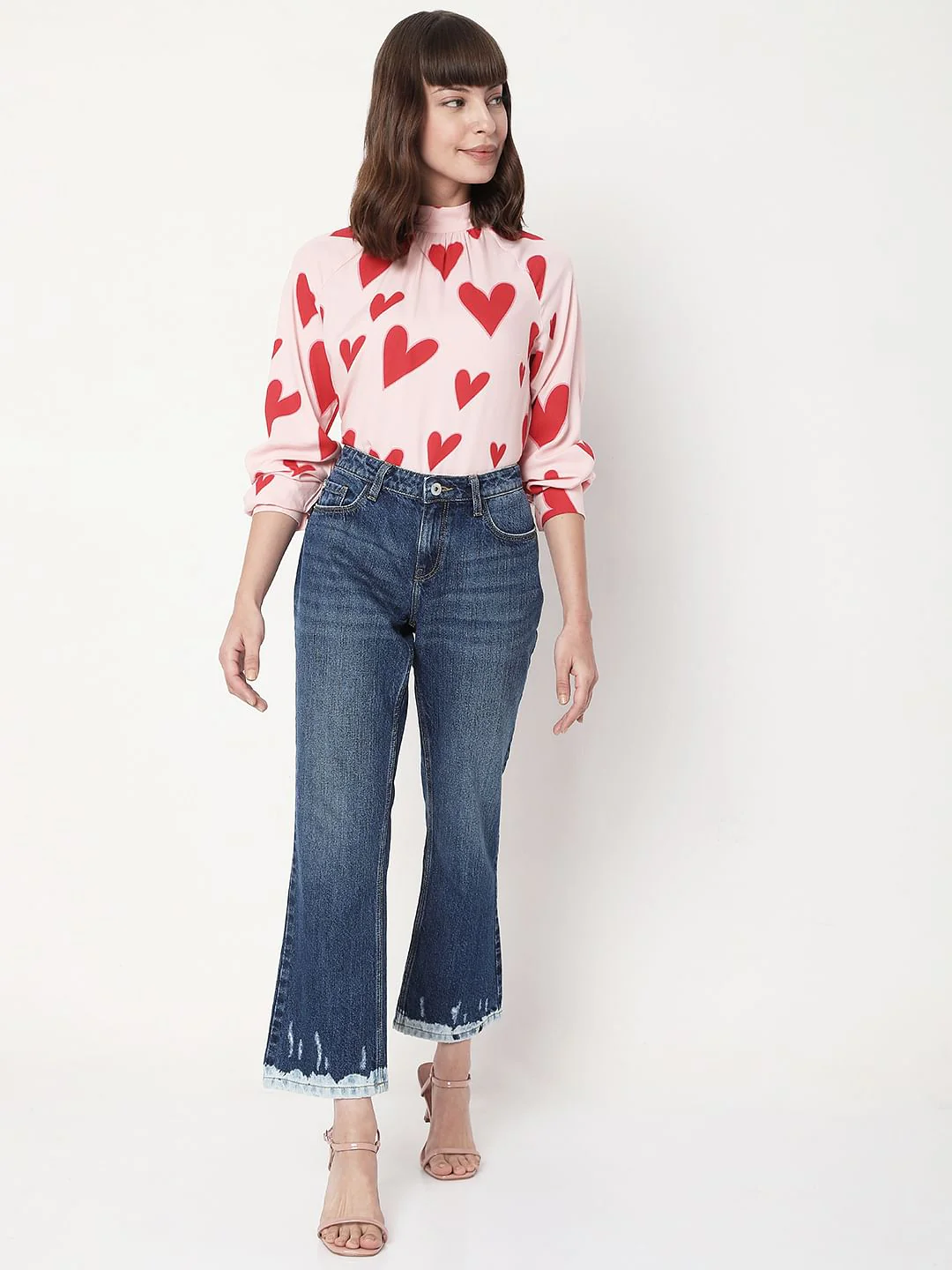 Blue Mid Rise Petra Bootcut Jeans - Image 6