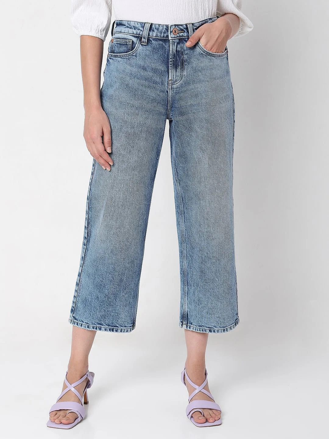 Blue High Waist Jeans - Image 2