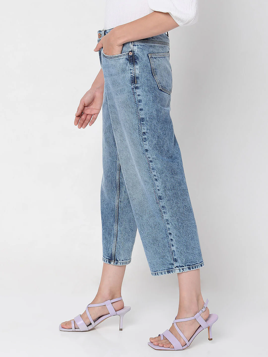 Blue High Waist Jeans - Image 3