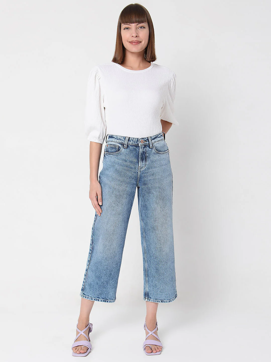 Blue High Waist Jeans - Image 6