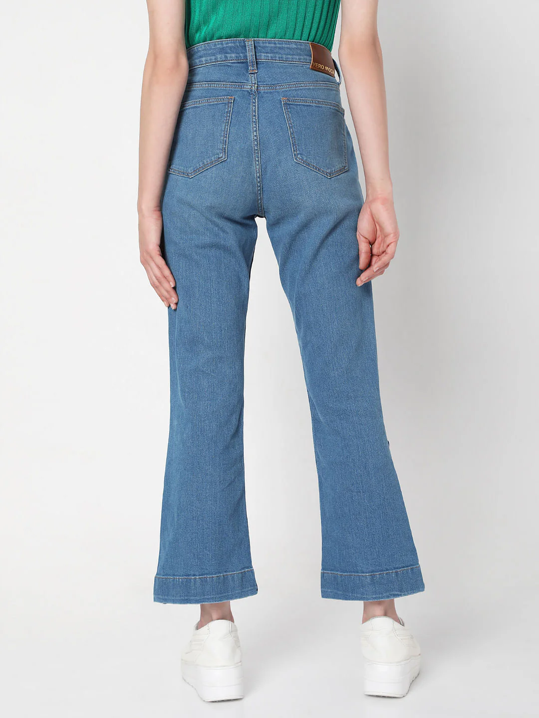 Blue Mid Rise Petra Bootcut Jeans - Image 4