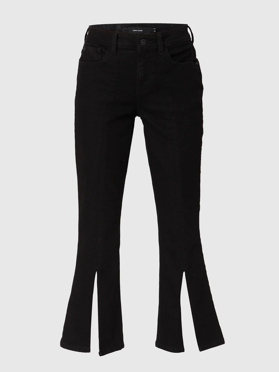 Black High Rise Petra Bootcut Slit Jeans - Image 7