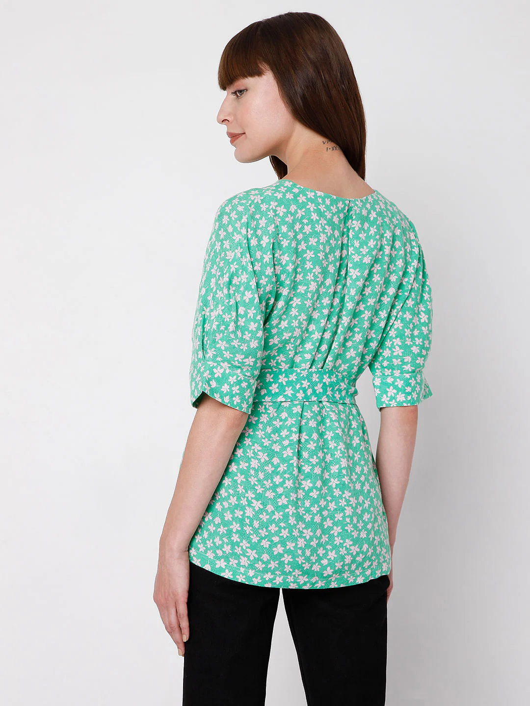Green Floral Top - Image 4