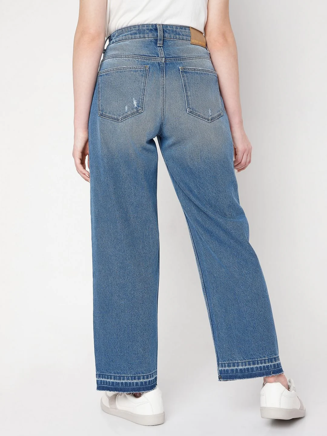 Blue Ripped Jade Straight Fit Jeans - Image 4