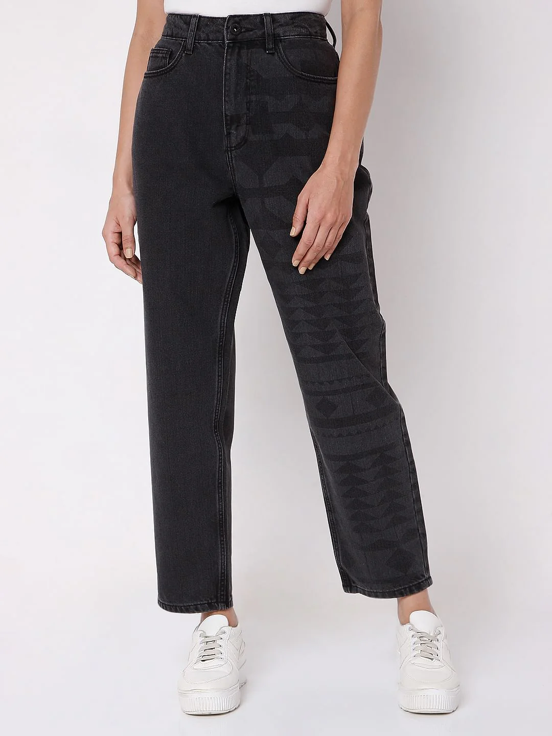 Black Mom Jade Straight Fit Jeans - Image 2